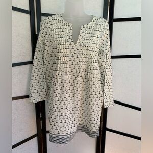 Pink Chicken Pintuck Tunic ~ Lightweight Cotton ~ Anchor Print ~ S